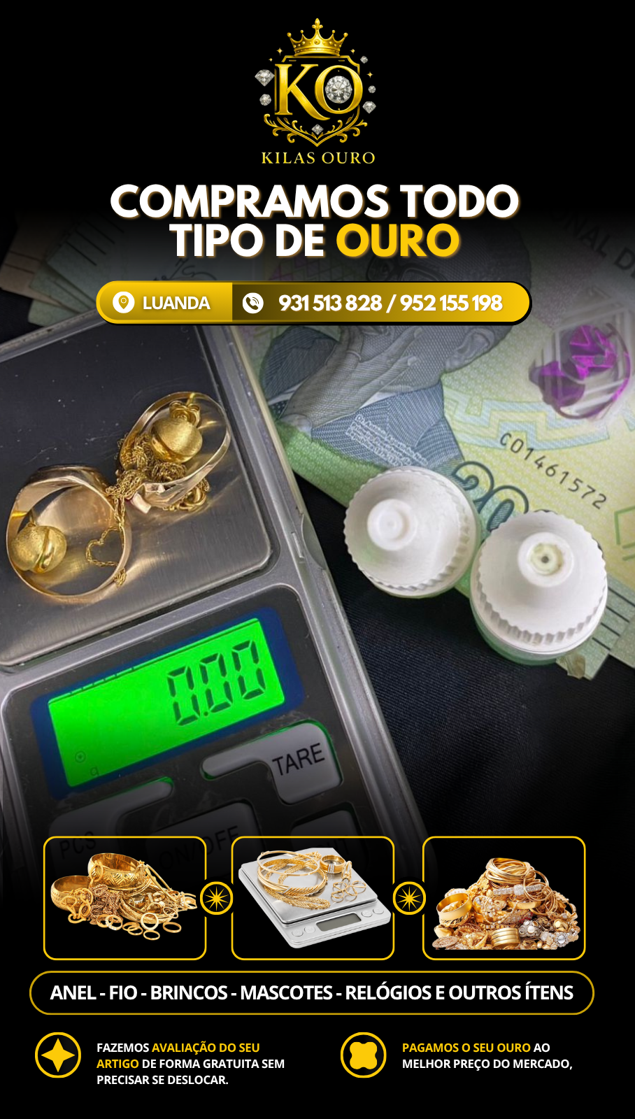 Compramos todo tipo de ouro